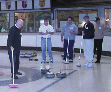 Curling instruction at the Ice Chalet