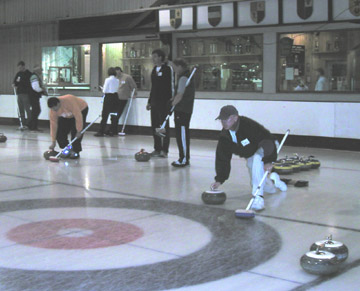 Curling stone release practice
