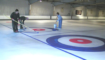 Additional help painting the ice