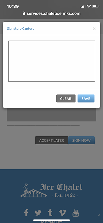 Waiver signature step